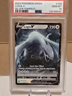 2022 POKEMON SWORD & SHIELD SILVER TEMPEST #138 LUGIA V PSA GEM-MT 10 - Image 1