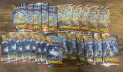 Pokemon Scarlet & Violet Surging Sparks Factory Sealed 24 Booster Pack lot - Image 1