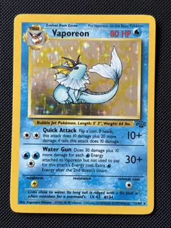 1999 Pokemon Jungle WotC 12/64 Vaporeon Holo - Image 1