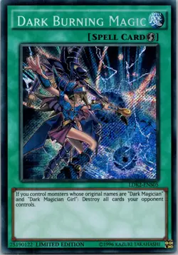 Yugioh Dark Burning Magic LDK2-ENS05 Limited Edition Secret Rare NM - Image 1