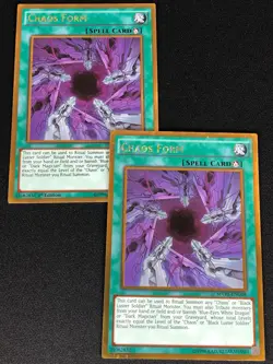 YUGIOH CHAOS FORM MVP1-ENG08 1ST GOLD X2(NM) - Image 1