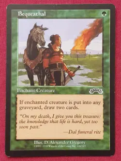 Magic The Gathering EXODUS BEQUEATHAL green card MTG - Image 1