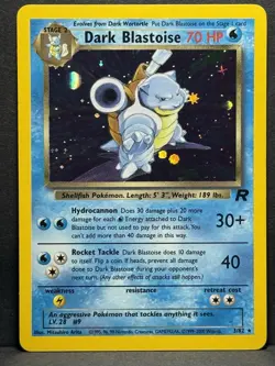 Pokemon TCG Dark Blastoise Holo Rare Card 3/82 LP Condition - Image 1