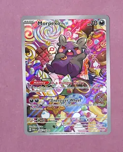 (a) Morpeko - Illustration Rare Paradox Rift 206/182 IR Pokemon Card NM-MT - Image 1