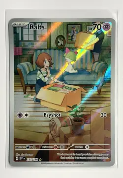 Pokemon TCG Ralts Scarlet & Violet Holo Illustration Rare Card 211/198 Base Set - Image 1