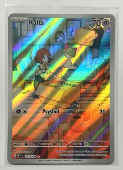Pokemon TCG Ralts Scarlet & Violet Holo Illustration Rare Card 211/198 Base Set - Image 2