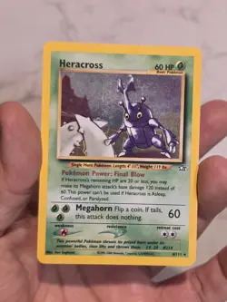 Pokemon TCG Holo Rare Heracross Card 6/111 Neo Genesis Set - LP - Image 3