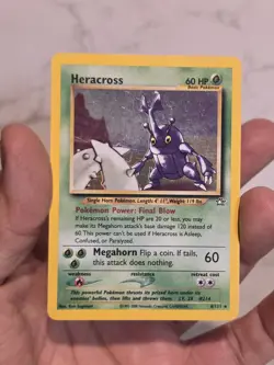 Pokemon TCG Holo Rare Heracross Card 6/111 Neo Genesis Set - LP - Image 4