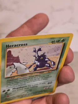 Pokemon TCG Holo Rare Heracross Card 6/111 Neo Genesis Set - LP - Image 5