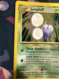 Pokemon TCG Jumpluff 7/111 Neo Genesis Base Set Unlimited Holo Rare Card - Image 3