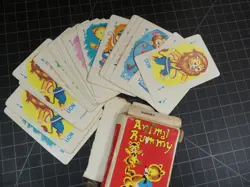 Vintage Animal Rummy Playing Cards 26 Total - Image 2