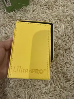 Ultra Pro Pokemon Pikachu Yellow Leatherette Flip Box Card Case Magnetic Closure - Image 4