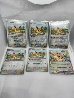 Lot of 5 Eevee 2025 Pokemon Day Promo Card 074/131 Swirl Prismatic Evolutions - Image 1