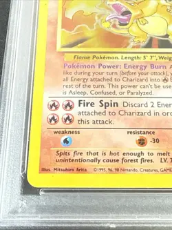 Pokemon Base Set Charizard Holo Rare Card 4/102 PSA 6 - Image 2