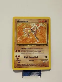 Hitmonlee 22/62 Fossil Set Non Holo Rare Vintage WOTC Pokemon Card 1999 NM - Image 1