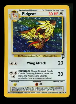 #2 Pidgeot 14/130 Base Set 2 2000 SWIRL Holo Rare WOTC Pokemon Card TCG - Image 1