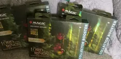 3 MTG Lord Of The Rings Collector Booster Boxes Unopened Sealed Magic - Image 1