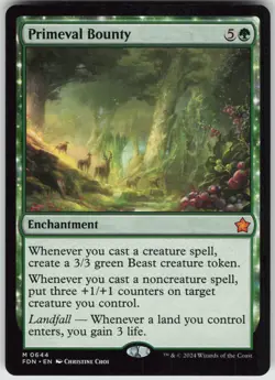 MTG Primeval Bounty 644 Foundations M Normal NM - Image 1