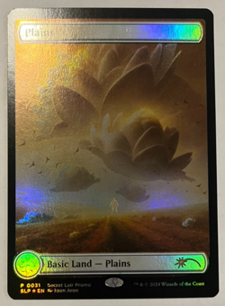 Magic MTG Plains MagicCon Foil Borderless Lotus Secret Lair Promo SLP 0031 NM - Image 1