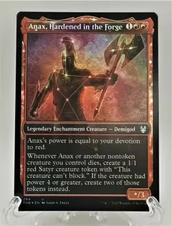 MTG Theros Beyond Death ANAX, HARDENED IN THE FORGE, Foil Showcase, THB 264 NM - Image 1