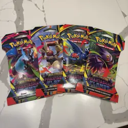 4x Phantasmal Flames Sleeved Booster Packs COMPLETE ART SET Pokemon TCG - Image 1