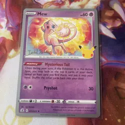 Mew 011/025 2023 World Championships Deck Variant Pokemon NM Celebrations Card - Image 1