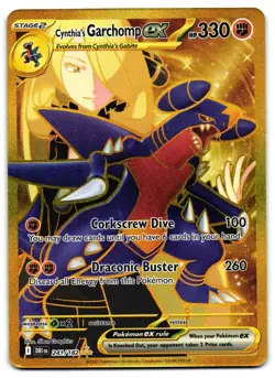 Cynthia's Garchomp ex 241/182 - Destined Rivals Hyper Rare Pokemon TCG - M/LP - Image 1