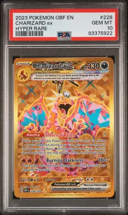Charizard EX 228/197 Hyper Rare Obf En-obsidian Flames Pokemon PSA 10 - Image 1