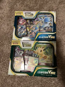 Pokemon TCG Glaceon & Leafeon VSTAR Special Collection Box SETS - Factory Sealed - Image 1