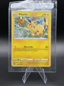 Pokemon TCG: Pikachu 049/195 Holiday Calendar 2022 Snowflake Stamp Promo Sealed - Image 1