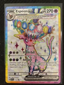 Pokemon Espeon ex SVP 175 Premium Figure Collection Black Star Promo - Image 1