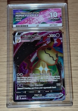Mimikyu Vmax 069/172 Pokemon Sword & Shield Brilliant Stars - Gem Mint Ace 10!💎 - Image 1