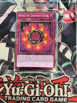 Ring Of Destruction Platinum Secret Rare 1st Edition RA04-EN119 Yugioh - Image 1