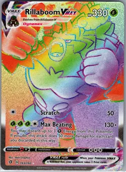 Rillaboom VMAX (Secret) 193/192 SWSH02: Rebel Clash - Pokemon Card - NM - Image 1