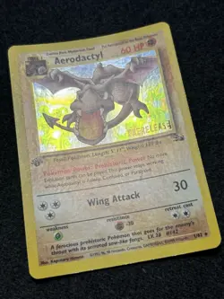 1st Edition Aerodactyl Prerelease 1/62 Fossil Set Holo Rare Pokemon Card 1999 LP - Image 2