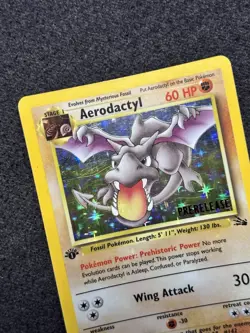 1st Edition Aerodactyl Prerelease 1/62 Fossil Set Holo Rare Pokemon Card 1999 LP - Image 4