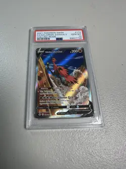 Galarian Zapdos V PSA 10 Alt Art Chilling Reign Pokemon Card 174/198 2021 FA - Image 1