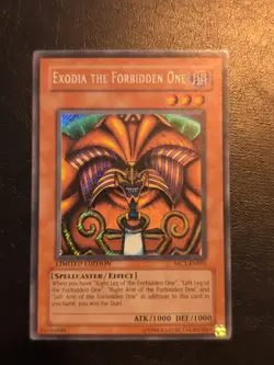 Yu-Gi-Oh! SECRET RARE HOLO CARD EXODIA THE FORBIDDEN ONE MC1-EN001 VLP - Image 1