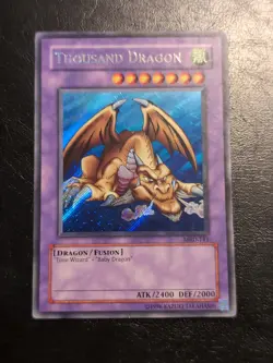 Yu-Gi-Oh! SECRET RARE CARD THOUSAND DRAGON MRD-143 VLP - Image 1