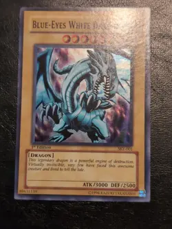 Yu-Gi-Oh! SUPER RARE HOLO CARD BLUE-EYES WHITE DRAGON SKE-001 1ST VLP - Image 5