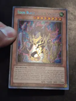 Yu-Gi-Oh! SECRET RARE CARD TOON BLACK LUSTER SOLDIER BLCR-EN065 1ST NM - Image 2