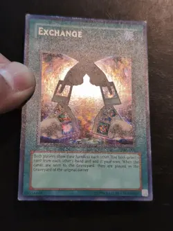 Yu-Gi-Oh! PRISMATIC SECRET RARE HOLO CARD EXCHANGE EDS-001 LP - Image 2