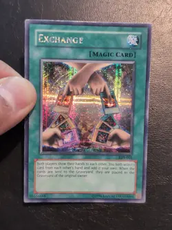 Yu-Gi-Oh! PRISMATIC SECRET RARE HOLO CARD EXCHANGE EDS-001 LP - Image 3