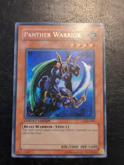 Yu-Gi-Oh! SECRET RARE CARD PANTHER WARRIOR CT2-EN006 LP - Image 1