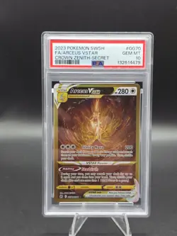 PSA 10 Arceus VSTAR (Secret) GG70/GG70 Crown Zenith PSA 10 Mint 2023 Graded Card - Image 1