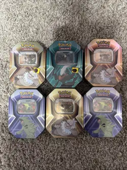 Pokemon TCG Collector Tins Triple Whammy, Fully Sealed, Lot of 6 - Image 1