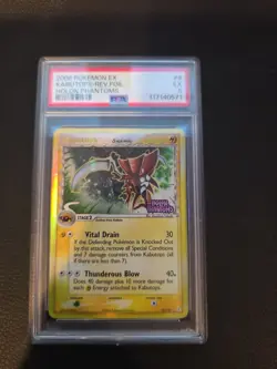 Pokemon EX Holon Phantoms Kabutops Reverse Holo PSA 5 - Image 1