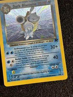 Pokemon TCG Dark Blastoise 3/82 Team Rocket Holo Rare WOTC Vintage LP - Image 3
