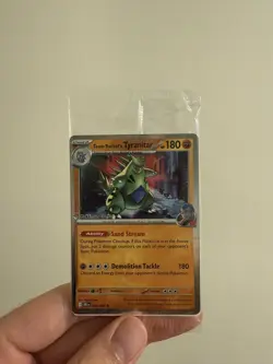 Pokemon TCG Team Rocket's Tyranitar 096/182 Pokemon Center Stamped Promo Sealed - Image 1