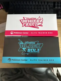 Pokemon Black Bolt and White Flare Pokemon Center ETB - Sealed Pair - IN HAND - Image 4